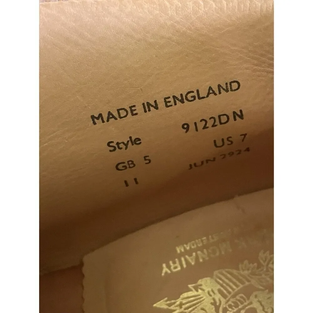 Moncairy Made in England Denim Chukka Desert Boots Leather Lined M7 W9 UK 5 Red
